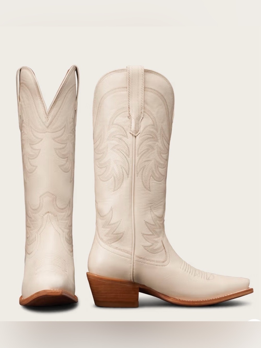 Tecovas Annie in Bone Leather Western Heeled Boots